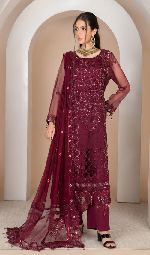 Elegance Chiffon Party Wear 3 Pc