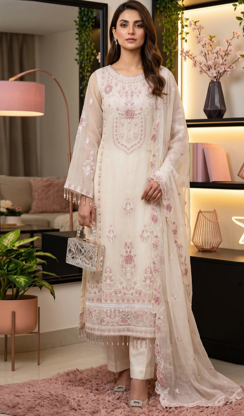 Musfir Semi Stitched 3 Pc