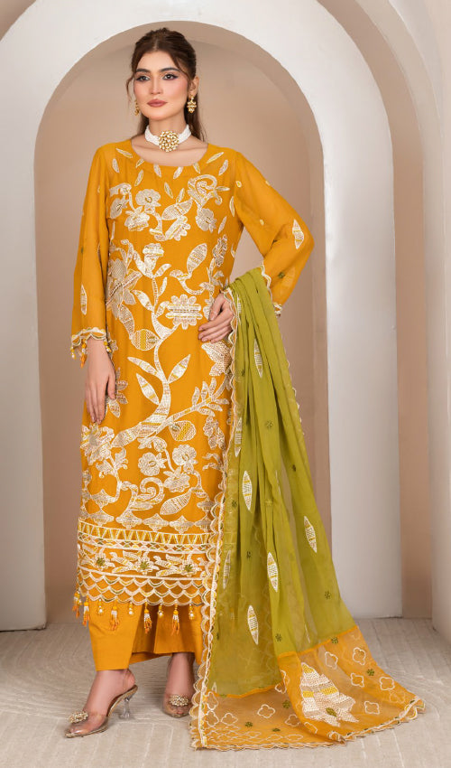 Elegance Chiffon Party Wear 3 Pc