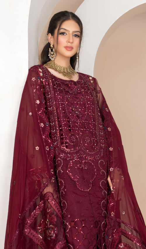 Elegance Chiffon Party Wear 3 Pc