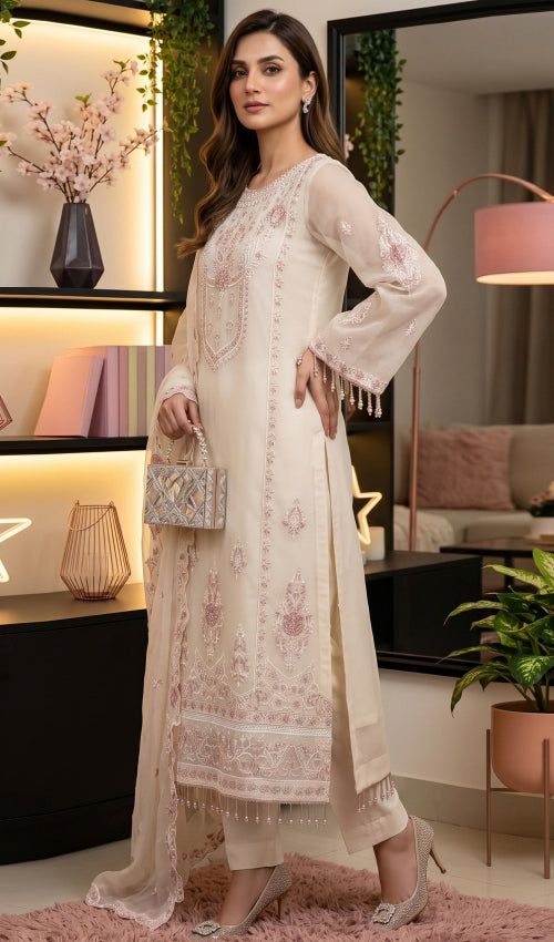 Musfir Semi Stitched 3 Pc