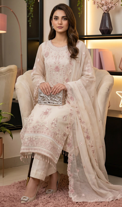 Musfir Semi Stitched 3 Pc