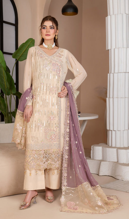 Elegance Chiffon Party Wear 3 Pc