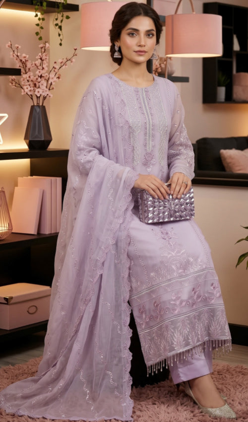 Musfir Semi Stitched 3 Pc