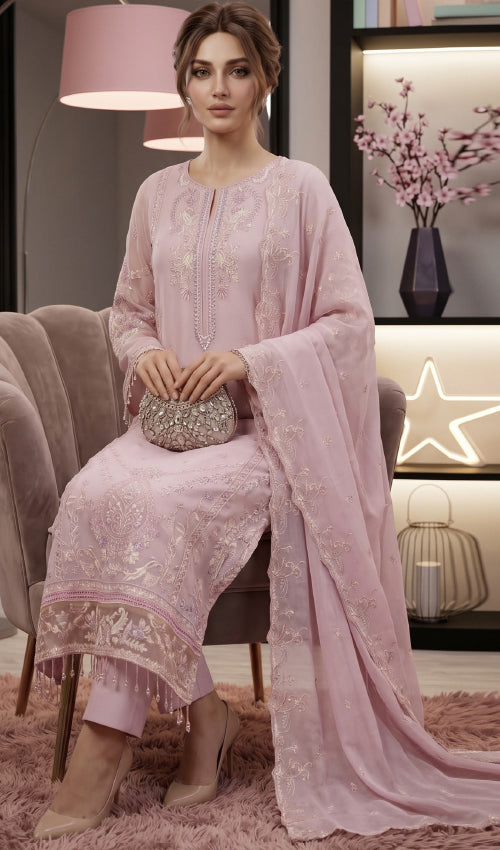Musfir Semi Stitched 3 Pc