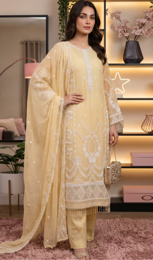 Musfir Semi Stitched 3 Pc