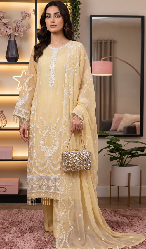 Musfir Semi Stitched 3 Pc
