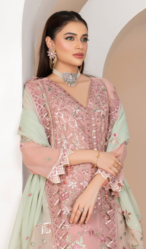 Elegance Chiffon Party Wear 3 Pc