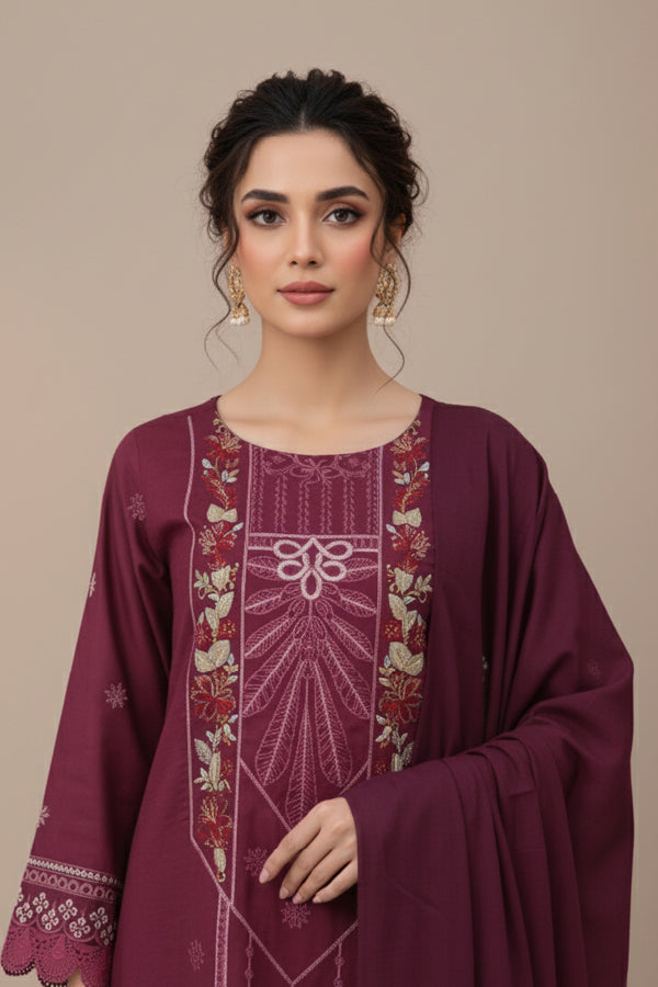 3 PIECE - WOOL EMBROIDERED