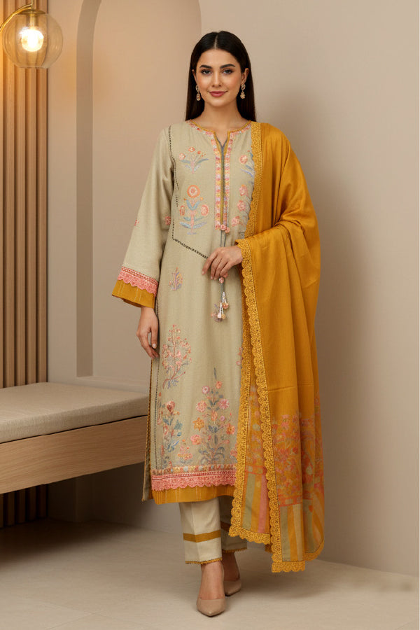 3 PIECE - WOOL EMBROIDERED