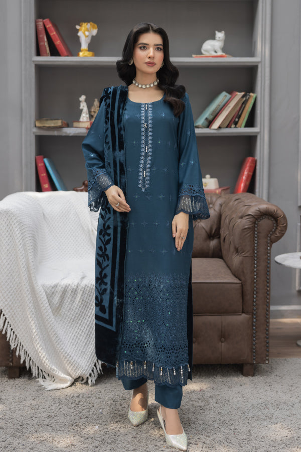 3 PIECE - WOOL EMBROIDERED