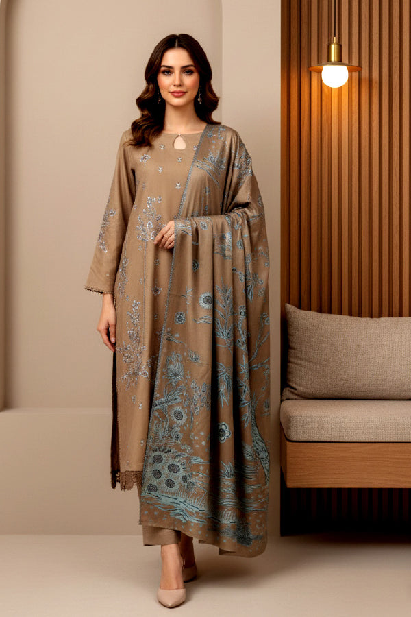 3 PIECE - WOOL EMBROIDERED