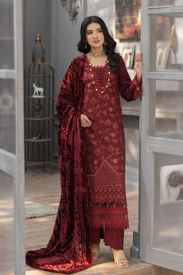 3 PIECE - WOOL EMBROIDERED