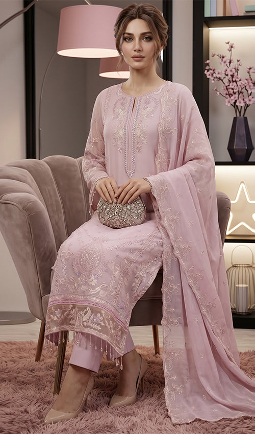 Musfir Semi Stitched 4 Pc