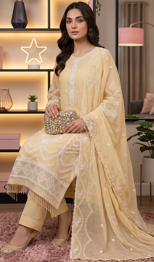 Musfir Semi Stitched 4 Pc